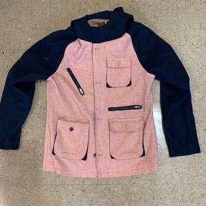 Size Medium Navy and red light fitted jacket